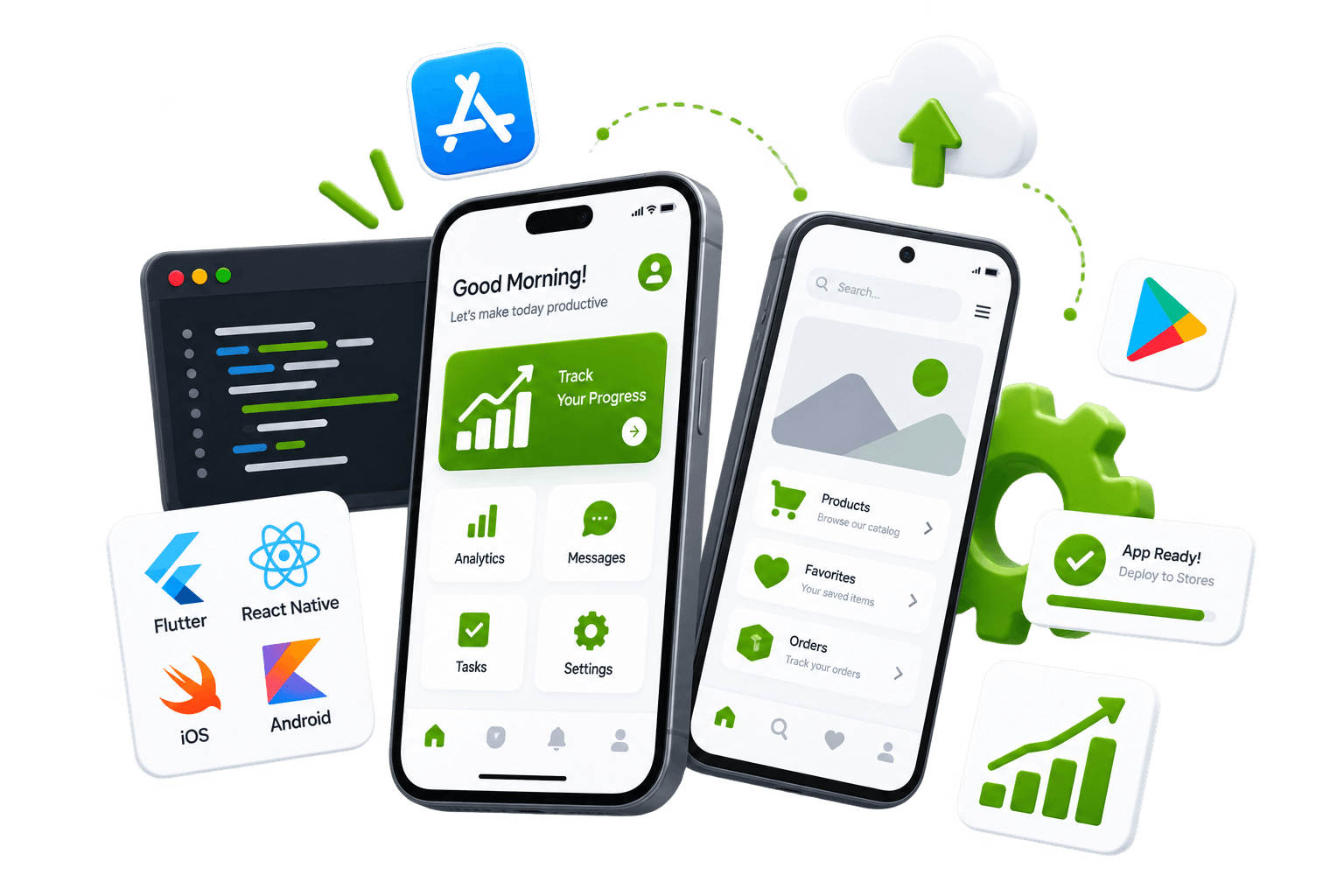 Mobile App Development Illustration
