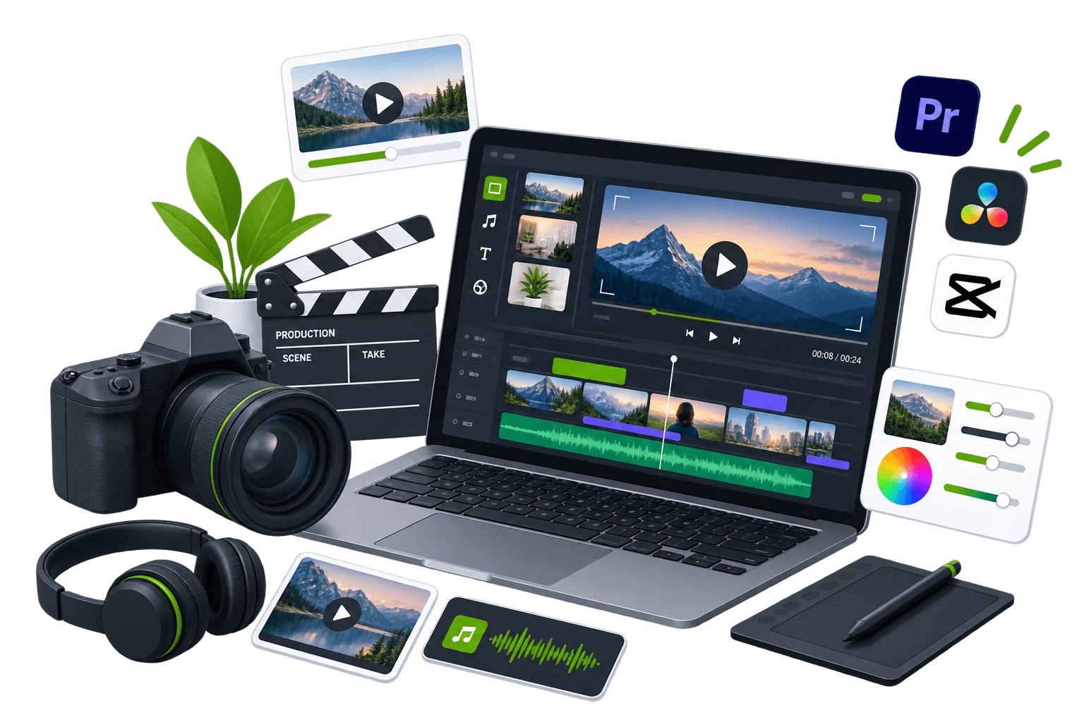 Video Editing Illustration